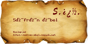 Sáfrán Ábel névjegykártya